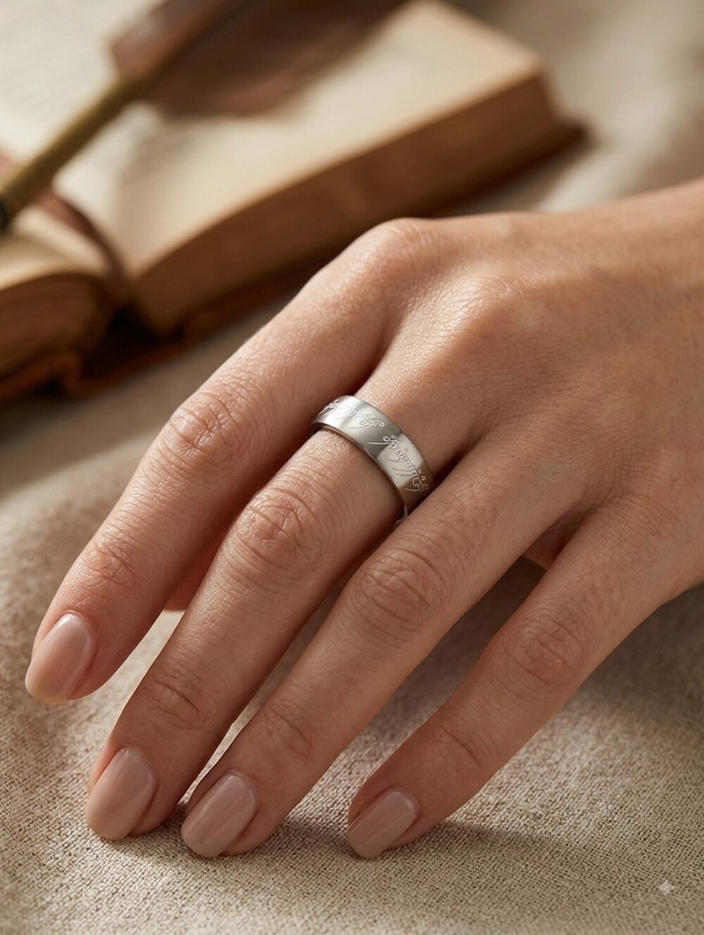Lord Of The Rings Silver Tone Stainless Steel Unisex The One Ring
